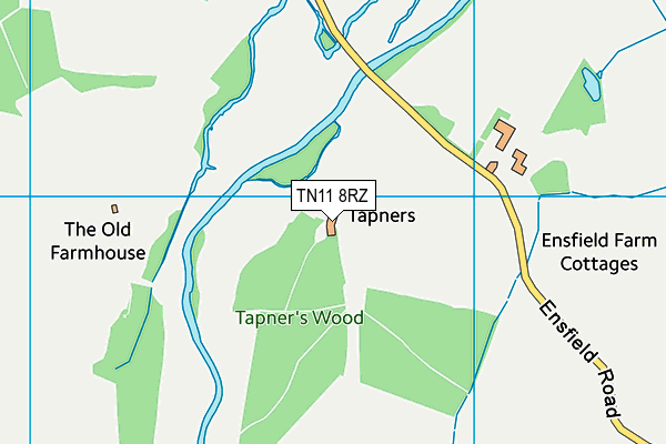 TN11 8RZ map - OS VectorMap District (Ordnance Survey)