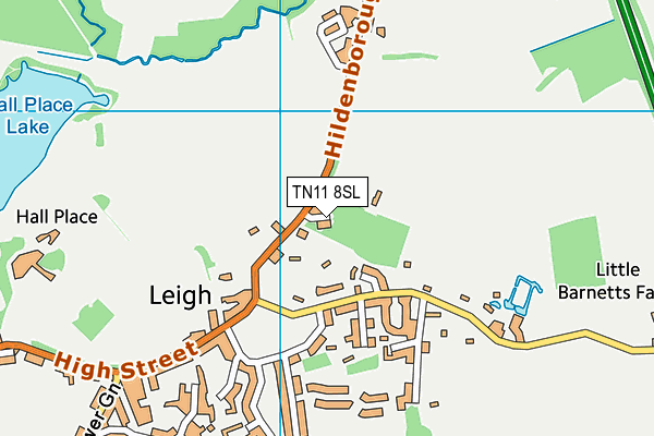 TN11 8SL map - OS VectorMap District (Ordnance Survey)