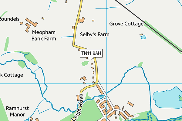 TN11 9AH map - OS VectorMap District (Ordnance Survey)