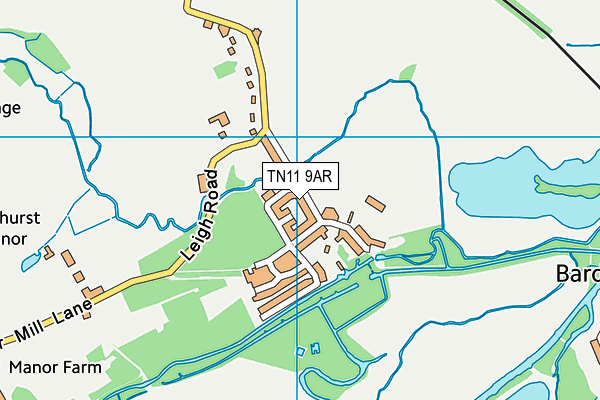 TN11 9AR map - OS VectorMap District (Ordnance Survey)