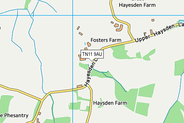 TN11 9AU map - OS VectorMap District (Ordnance Survey)