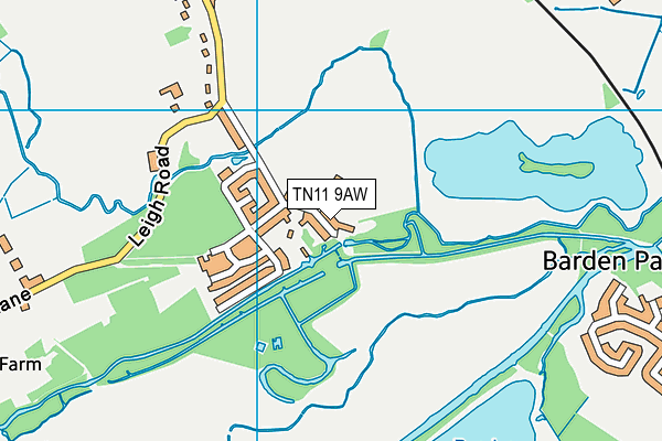 TN11 9AW map - OS VectorMap District (Ordnance Survey)