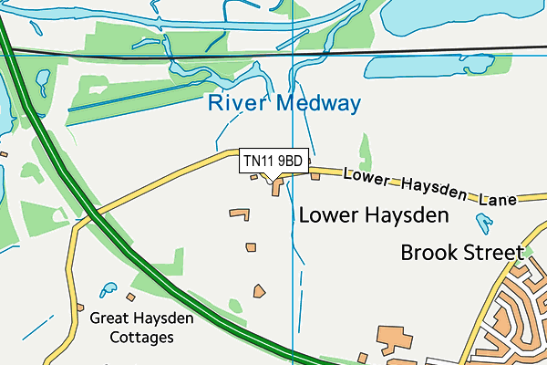 TN11 9BD map - OS VectorMap District (Ordnance Survey)