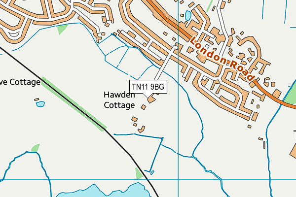 TN11 9BG map - OS VectorMap District (Ordnance Survey)