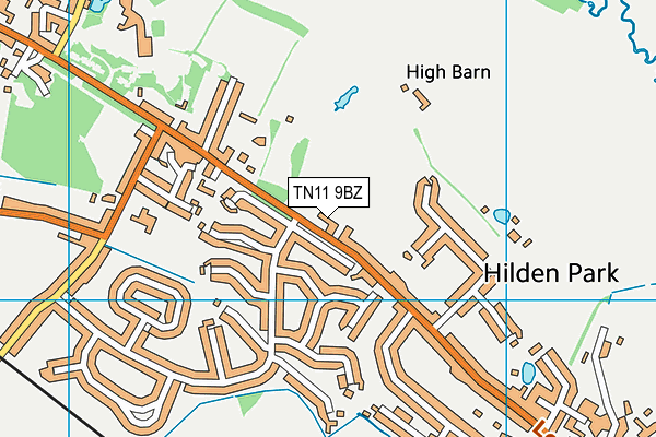 TN11 9BZ map - OS VectorMap District (Ordnance Survey)