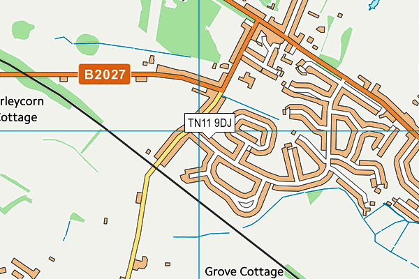 TN11 9DJ map - OS VectorMap District (Ordnance Survey)