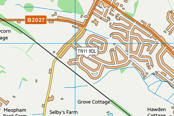 TN11 9DL map - OS VectorMap District (Ordnance Survey)