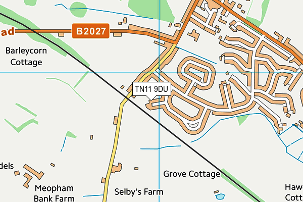 TN11 9DU map - OS VectorMap District (Ordnance Survey)