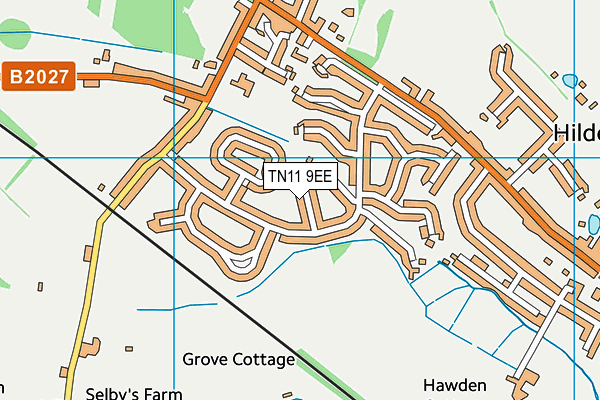 TN11 9EE map - OS VectorMap District (Ordnance Survey)