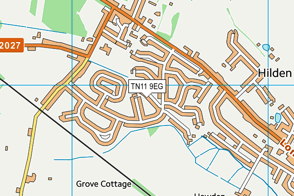 TN11 9EG map - OS VectorMap District (Ordnance Survey)