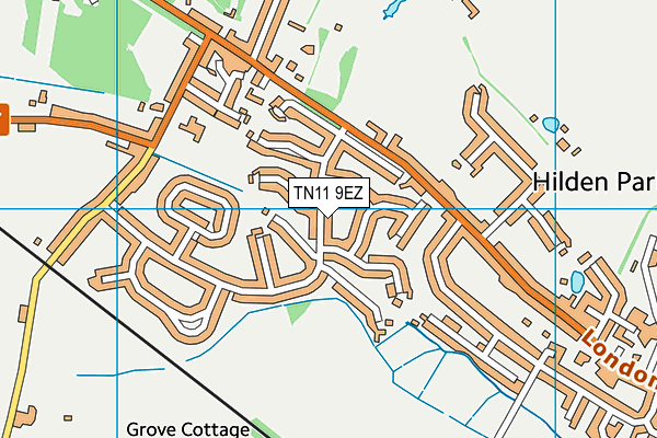 TN11 9EZ map - OS VectorMap District (Ordnance Survey)