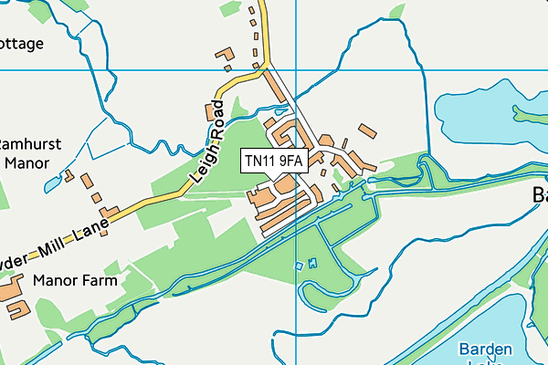 TN11 9FA map - OS VectorMap District (Ordnance Survey)