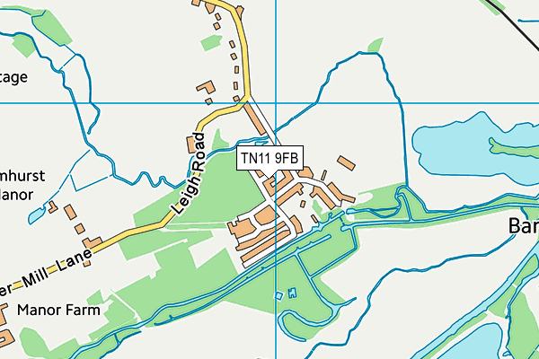 TN11 9FB map - OS VectorMap District (Ordnance Survey)