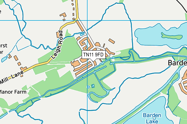 TN11 9FD map - OS VectorMap District (Ordnance Survey)