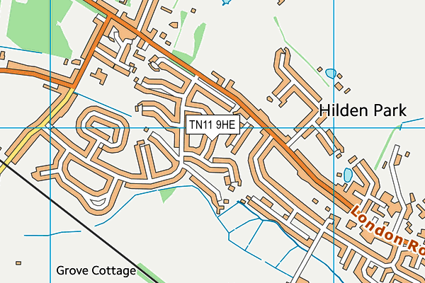 TN11 9HE map - OS VectorMap District (Ordnance Survey)