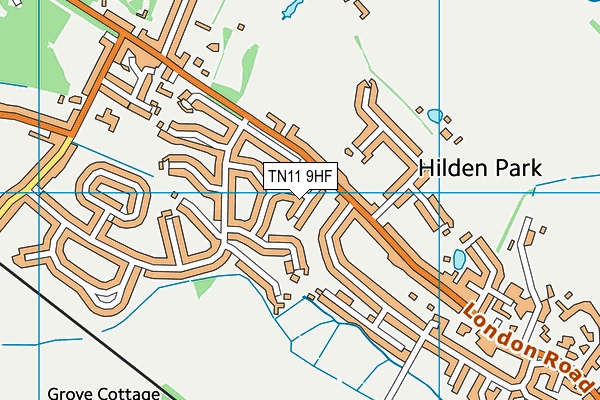 TN11 9HF map - OS VectorMap District (Ordnance Survey)