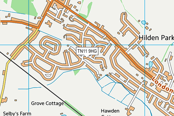 TN11 9HG map - OS VectorMap District (Ordnance Survey)