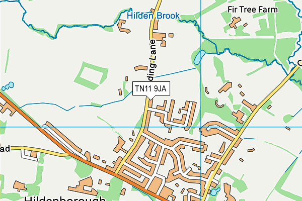 TN11 9JA map - OS VectorMap District (Ordnance Survey)