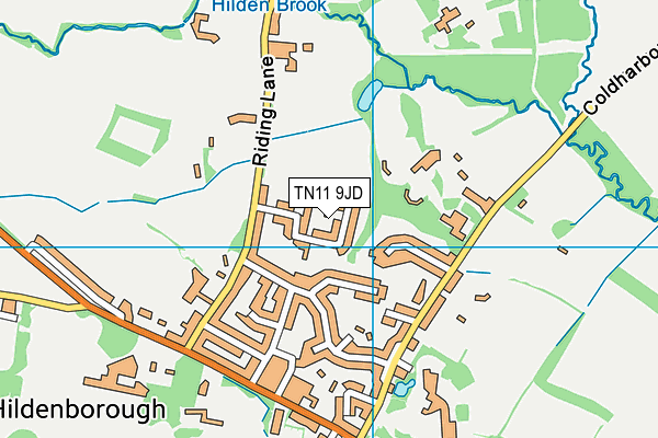 TN11 9JD map - OS VectorMap District (Ordnance Survey)