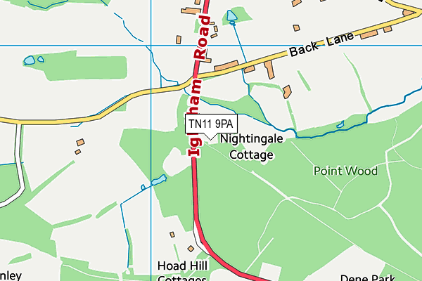 TN11 9PA map - OS VectorMap District (Ordnance Survey)