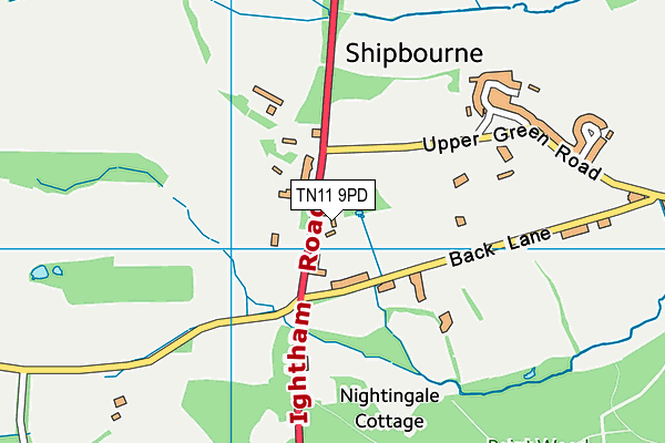 TN11 9PD map - OS VectorMap District (Ordnance Survey)