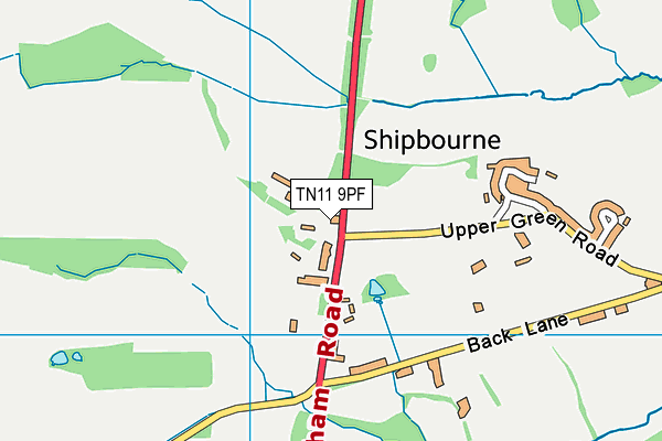 TN11 9PF map - OS VectorMap District (Ordnance Survey)
