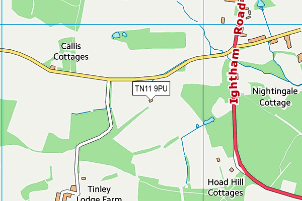 TN11 9PU map - OS VectorMap District (Ordnance Survey)