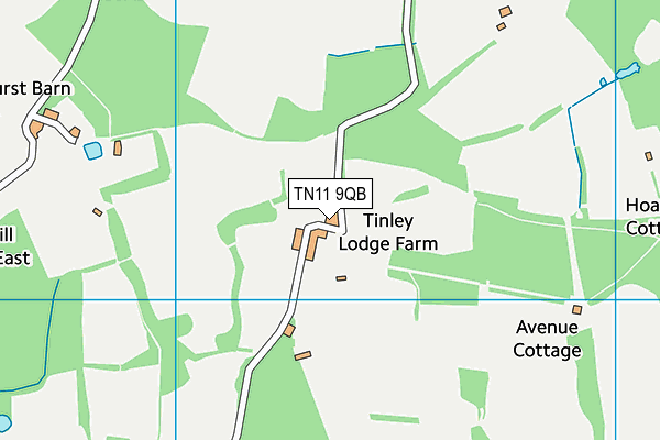 TN11 9QB map - OS VectorMap District (Ordnance Survey)