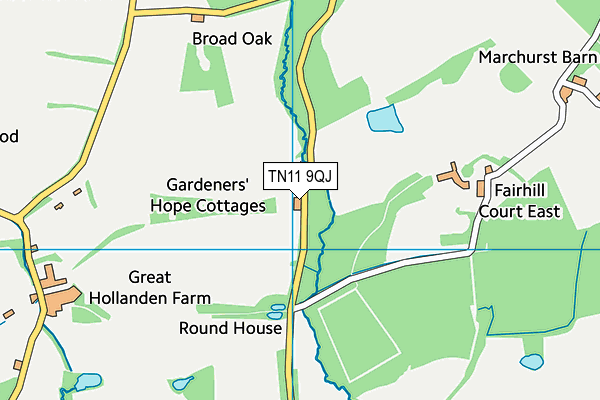 TN11 9QJ map - OS VectorMap District (Ordnance Survey)