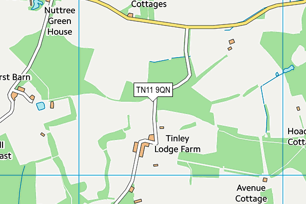 TN11 9QN map - OS VectorMap District (Ordnance Survey)