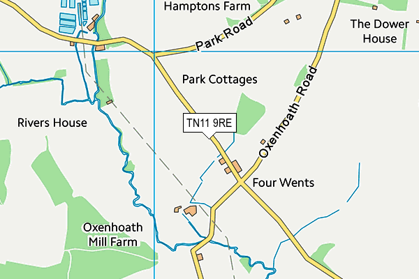 TN11 9RE map - OS VectorMap District (Ordnance Survey)