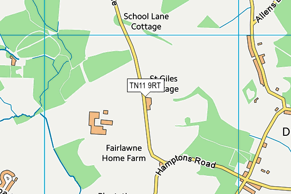 TN11 9RT map - OS VectorMap District (Ordnance Survey)