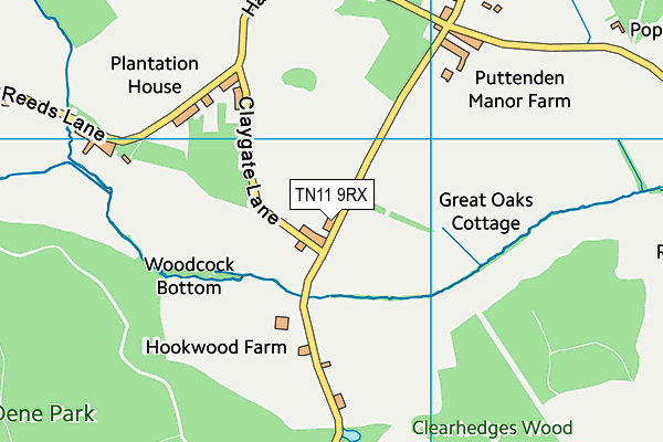 TN11 9RX map - OS VectorMap District (Ordnance Survey)