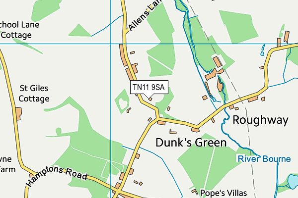 TN11 9SA map - OS VectorMap District (Ordnance Survey)