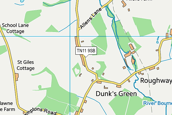 TN11 9SB map - OS VectorMap District (Ordnance Survey)