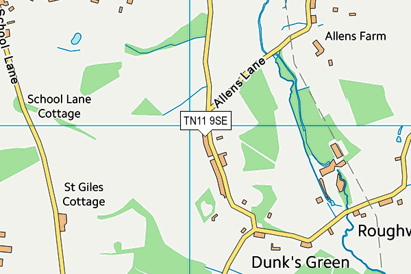 TN11 9SE map - OS VectorMap District (Ordnance Survey)
