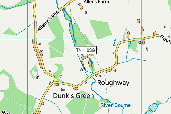 TN11 9SG map - OS VectorMap District (Ordnance Survey)