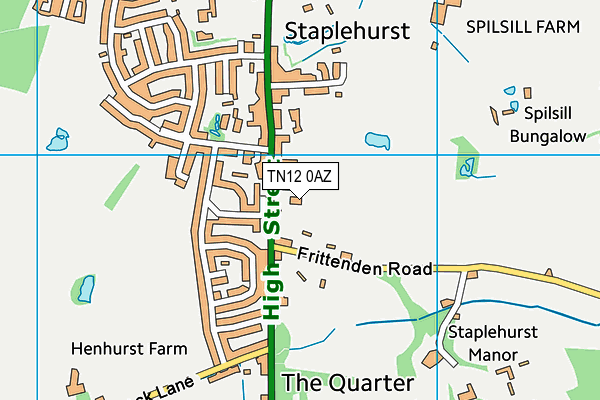 TN12 0AZ map - OS VectorMap District (Ordnance Survey)