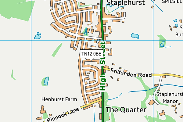 TN12 0BE map - OS VectorMap District (Ordnance Survey)