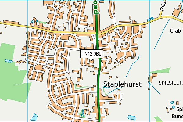 TN12 0BL map - OS VectorMap District (Ordnance Survey)