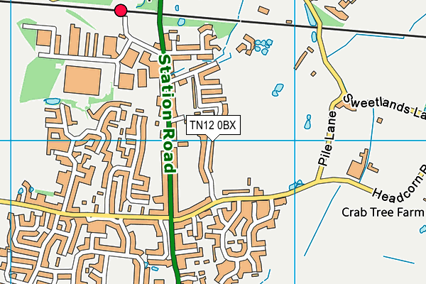 TN12 0BX map - OS VectorMap District (Ordnance Survey)
