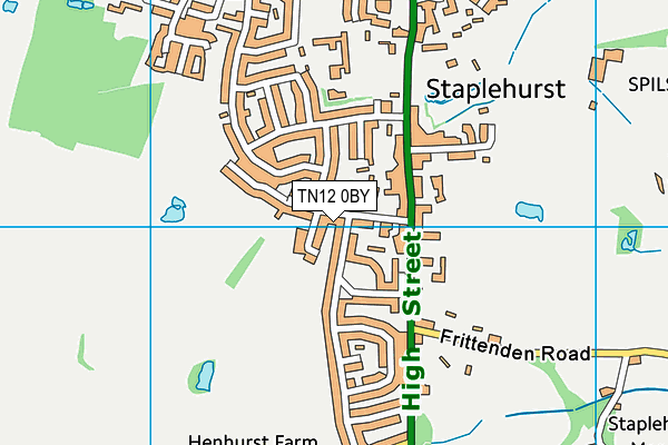 TN12 0BY map - OS VectorMap District (Ordnance Survey)