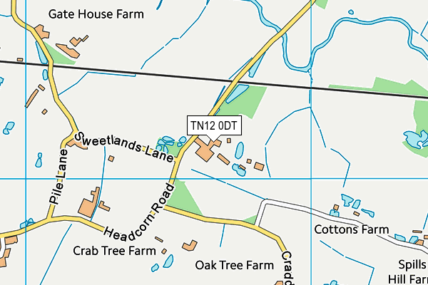 TN12 0DT map - OS VectorMap District (Ordnance Survey)