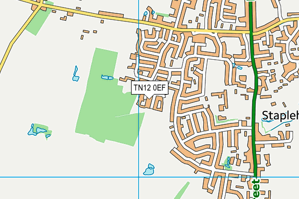 TN12 0EF map - OS VectorMap District (Ordnance Survey)