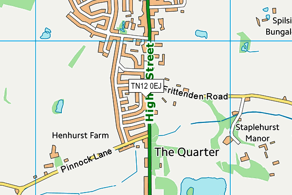 TN12 0EJ map - OS VectorMap District (Ordnance Survey)