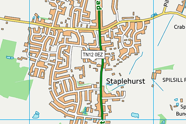 TN12 0EZ map - OS VectorMap District (Ordnance Survey)