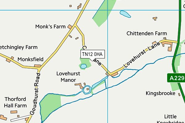 TN12 0HA map - OS VectorMap District (Ordnance Survey)