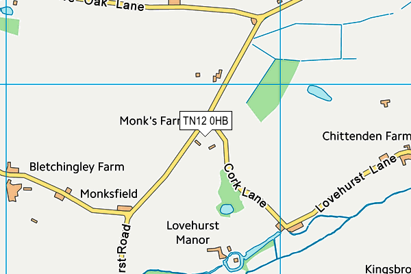 TN12 0HB map - OS VectorMap District (Ordnance Survey)