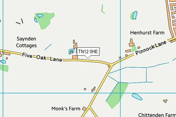 TN12 0HE map - OS VectorMap District (Ordnance Survey)