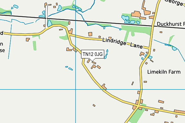 TN12 0JG map - OS VectorMap District (Ordnance Survey)